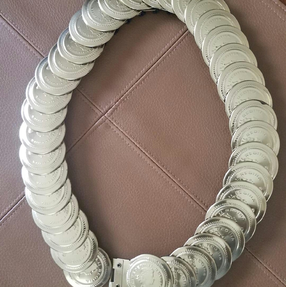 Retro Gold Coin Stretchy belt